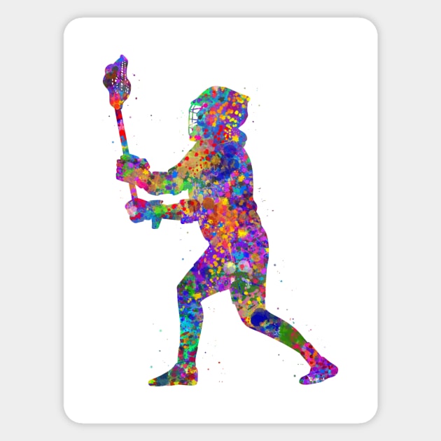 Lacrosse player Sticker by Yahya Art